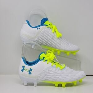 Under Armour Magnetico Pro 3 FG Women Soccer Cleats Size 6 White 3027497-101 New